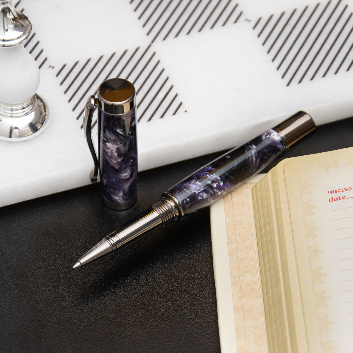 "Galaxy" jewelry resin rollerball pen - Image 2